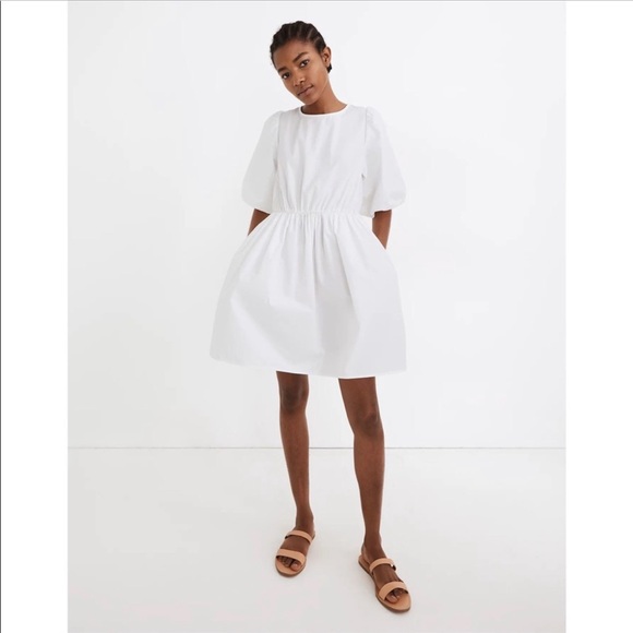 NWT Madewell Bubble Sleeve Mini Dress - Picture 1 of 8